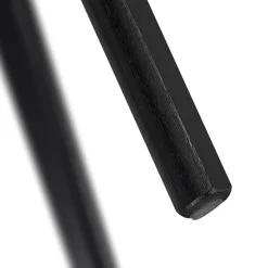 Table de cuisine ronde 'AMY' noire