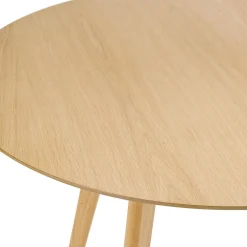 Table de cuisine ronde 'AMY' en bois finition naturelle