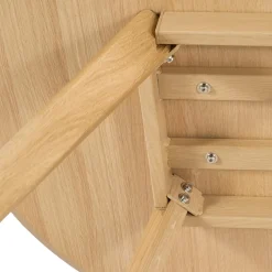 Table de cuisine ronde 'AMY' en bois finition naturelle