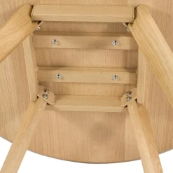 Table de cuisine ronde 'MIDY' finition naturelle style scandinave