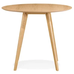 Table de cuisine ronde 'MIDY' finition naturelle style scandinave