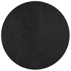 Table de cuisine ronde 'MIDY' noire style scandinave