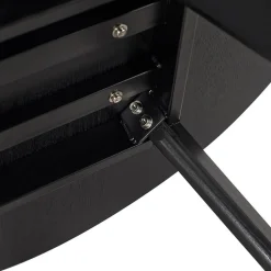 Table de cuisine ronde 'MIDY' noire style scandinave