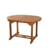 Table de jardin 4/6 personnes - ovale extensible 120/180 x 90 cm en bois Teck huilé