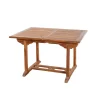 Table de jardin 4/6 personnes - rectangulaire extensible 120/180 x 90 cm en bois Teck huilé