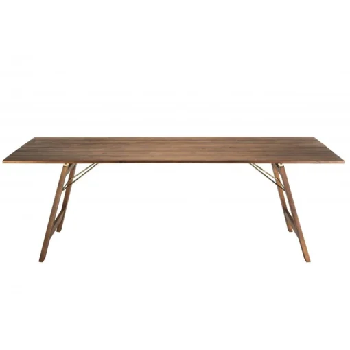 Table de jardin 6/8 personnes rectangulaire pliante 220x90 cm en bois Acacia