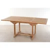 Table de jardin 4/6 personnes - rectangulaire extensible 120/180 x 90 cm en bois Teck