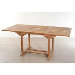 Table de jardin 4/6 personnes - rectangulaire extensible 120/180 x 90 cm en bois Teck