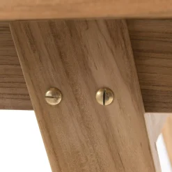 Table de jardin 8/10 personnes - rectangulaire scandi extensible 180/240x100 cm en bois Teck