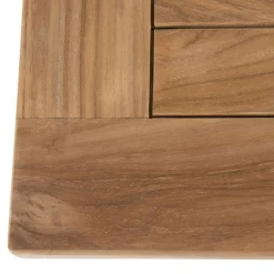 Table de jardin 8/10 personnes - rectangulaire scandi extensible 180/240x100 cm en bois Teck