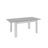 Table de repas 137 + 48cm beton et blanc