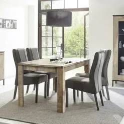 Table de repas 180 cm MANGO décor chene