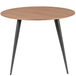 Table de Repas Ronde Ø 100 cm Bois Foncé et Pieds en Hêtre Noirs PIPOU