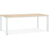 Table de réunion / à manger design 'XLINE' en bois finition naturelle et structure blanche