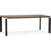 Table de réunion / à manger design 'XLINE' en bois finition Noyer et structure noire