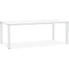 Table de réunion ou à manger design 'XLINE' en verre blanc