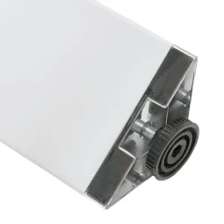 Table de réunion ou à manger design 'XLINE' en verre blanc