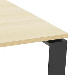 Table de réunion ou bureau bench 'BAKUS SQUARE' en bois naturelle et métal noir