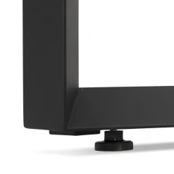 Table de réunion ou bureau bench 'BAKUS SQUARE' en bois naturelle et métal noir