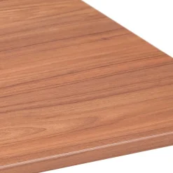 Table de réunion ou bureau bench 'AMADEUS SQUARE' en bois finition Noyer et métal blanc