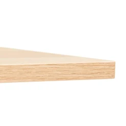 Table de réunion ou bureau bench en bois finition naturelle et métal noir