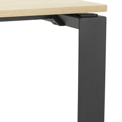 Table de réunion ou bureau bench 'BAKUS SQUARE' en bois finition naturelle et métal noir