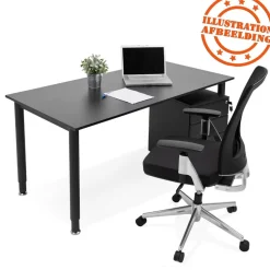 Table de réunion ou bureau design 'FOCUS' noir