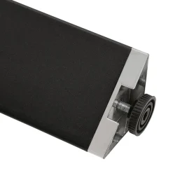 Table de réunion ou bureau bench en bois finition Noyer et métal noir