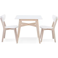 Table De Salle à Manger Blanche Design STEFFIE Style Scandinave