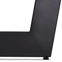 Table de salle à manger ronde en bois et métal noir