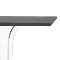 Table de terrasse carrée 'LIMPID' noire intérieur et extérieur