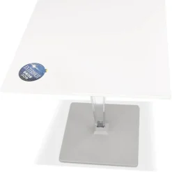 Table de terrasse carrée 'LIMPID' blanche intérieur et extérieur