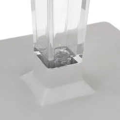 Table de terrasse carrée 'LIMPID' blanche intérieur et extérieur