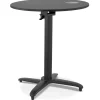 Table de terrasse pliable 'NOCTALI' ronde noire