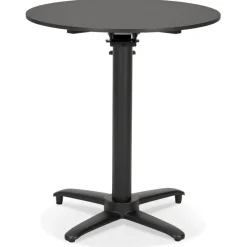 Table de terrasse pliable 'COMPAKT' ronde noire