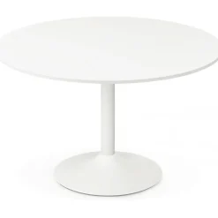 Table en bois ronde blanche EMMA