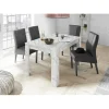 Table extensible 137cm CARRARA décor marbre blanc
