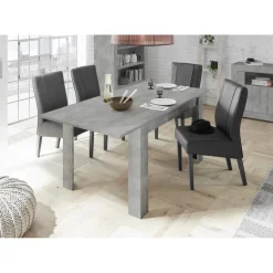 Table extensible 137cm URBINO gris ciment