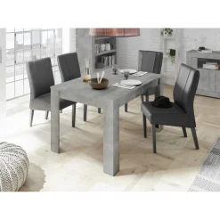 Table extensible 137cm URBINO gris ciment