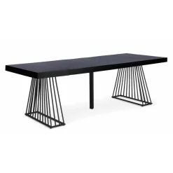 Table Extensible Noir Pieds Noir
