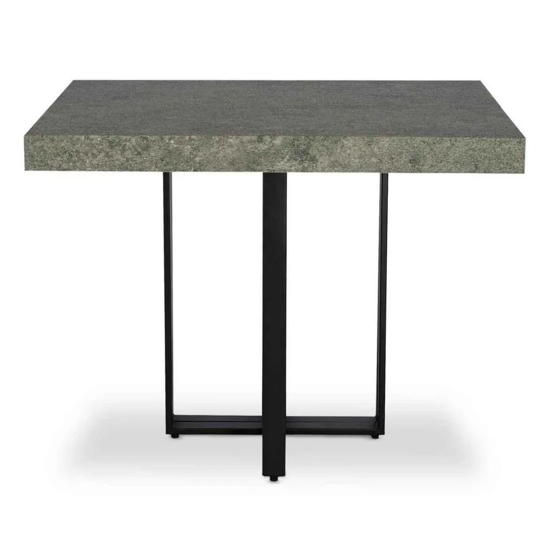 Table Extensible TERESA Effet Béton Pieds Noir