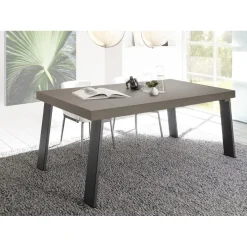Table fixe PALMA avec pieds en fer Bronce gris