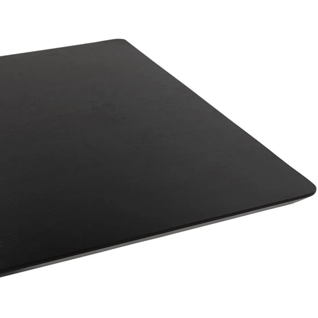 Table haute design 'MAMBO BAR' noire avec pied en métal brossé