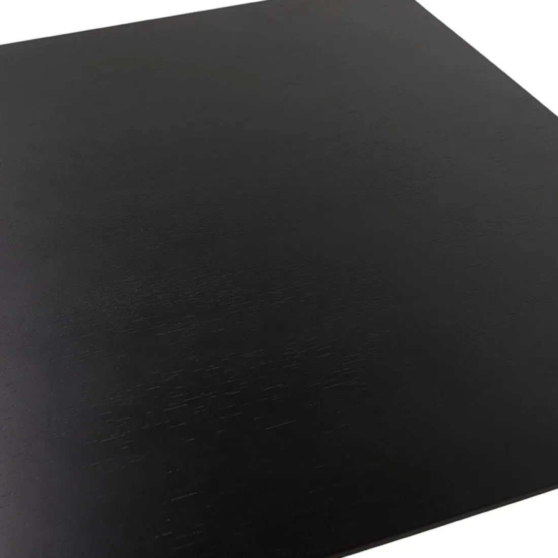 Table haute design 'MAMBO BAR' noire avec pied en métal brossé