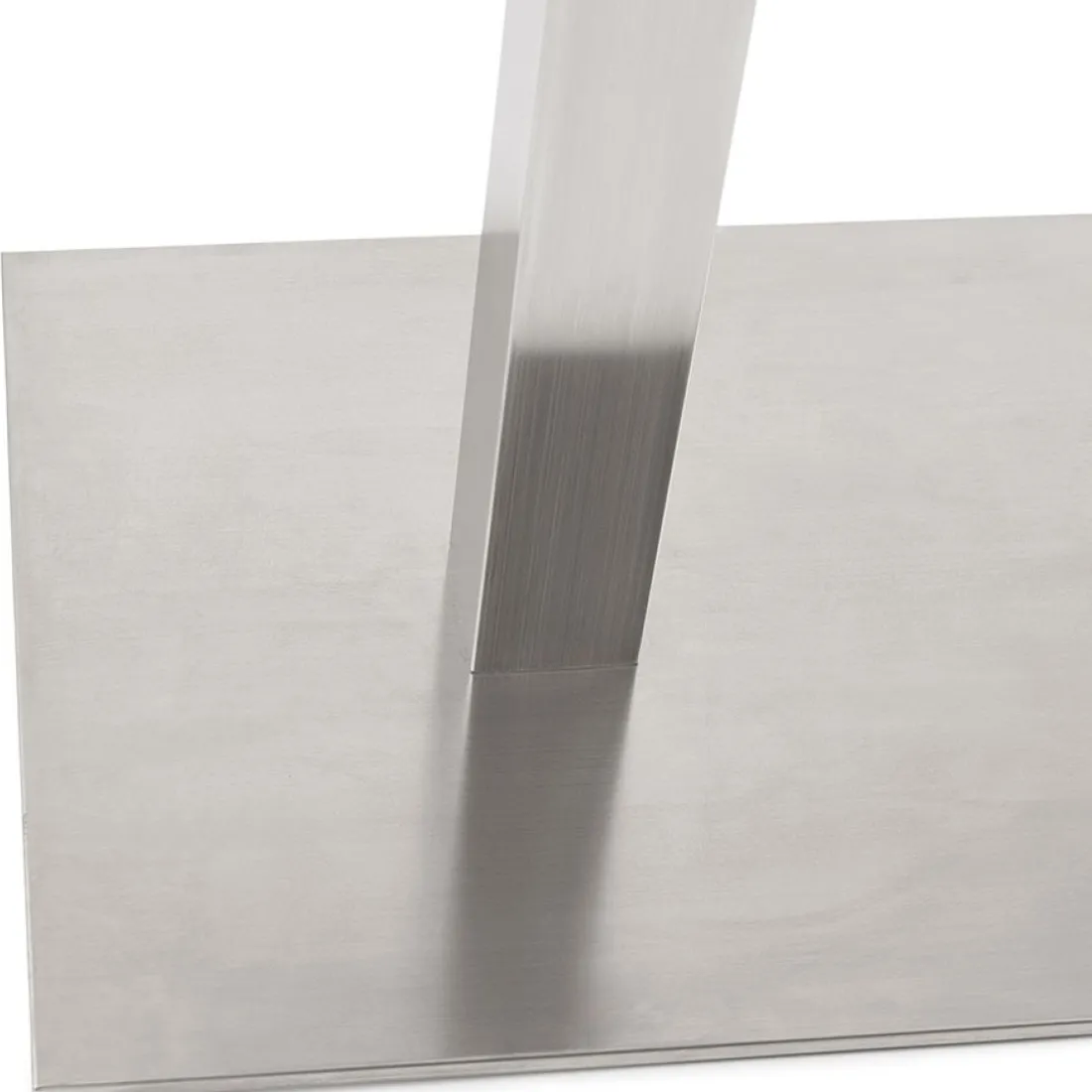 Table haute design 'MAMBO BAR' noire avec pied en métal brossé