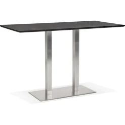 Table haute design 'MAMBO BAR' noire avec pied en métal