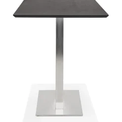 Table haute design 'MAMBO BAR' noire avec pied en métal