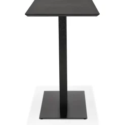 Table haute design 'ZUMBA BAR' noire avec pied en métal noir