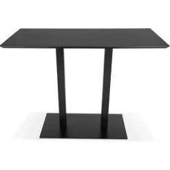 Table haute design 'ZUMBA BAR' noire avec pied en métal noir
