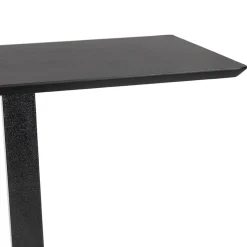 Table haute design 'ZUMBA BAR' noire avec pied en métal noir
